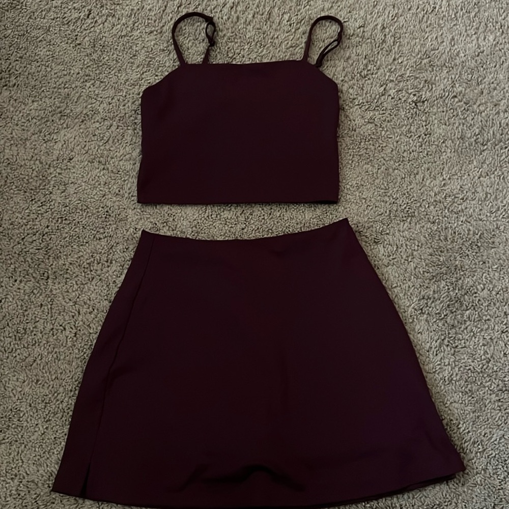 Girlfriend Collective workout set top and skort